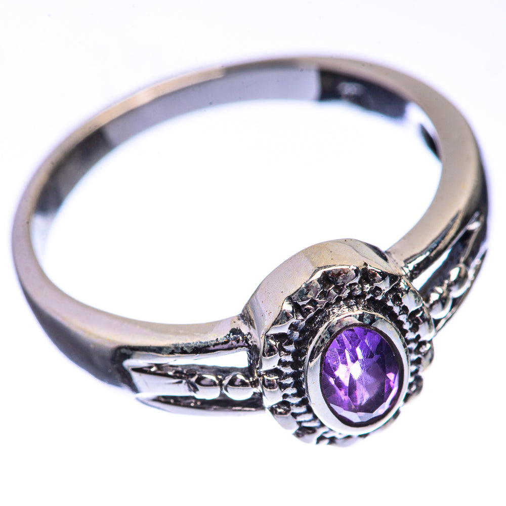 Faceted Amethyst Dainty Ring Size 7 (925 Sterling Silver) R142540