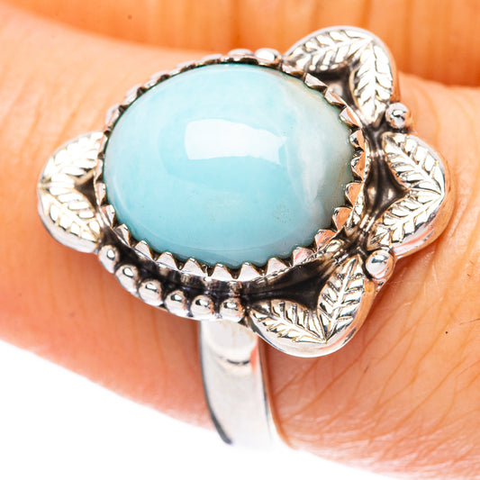 Larimar 925 Sterling Silver Ring Size 7.5 (925 Sterling Silver) R3897