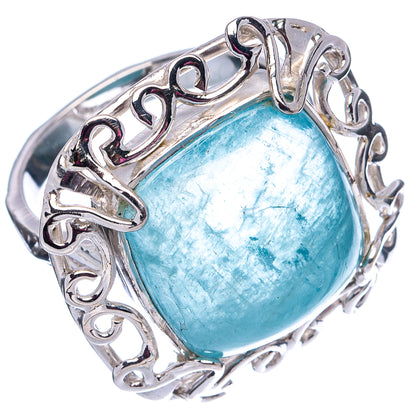 Signature Aquamarine Ring Size 7.75 (.925 Sterling Silver)