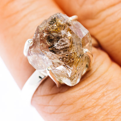 Petroleum Quartz Ring Size 9.5 (.925 Sterling Silver)