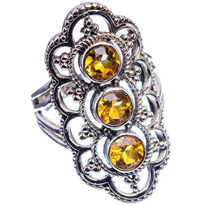 Faceted Citrine Ring Size 6.5 (925 Sterling Silver) R142441