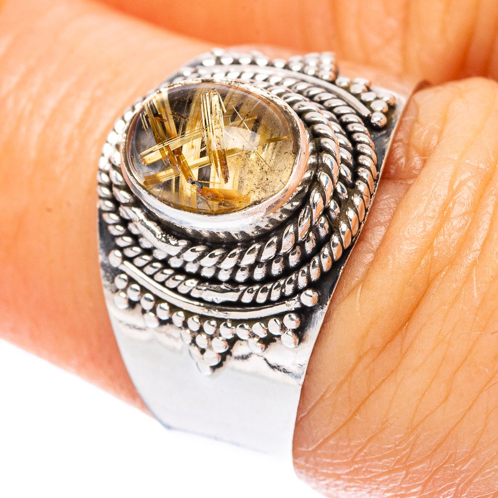 Rutilated Quartz Ring Size 7 (925 Sterling Silver) R4049