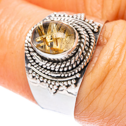 Rutilated Quartz Ring Size 7 (925 Sterling Silver) R4049