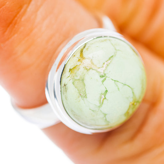 Lemon Chrysoprase Ring Size 5.75 (.925 Sterling Silver)