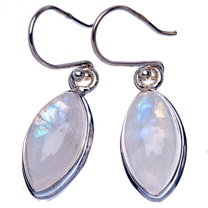 Rainbow Moonstone Earrings 1 3/8" (925 Sterling Silver) E433323
