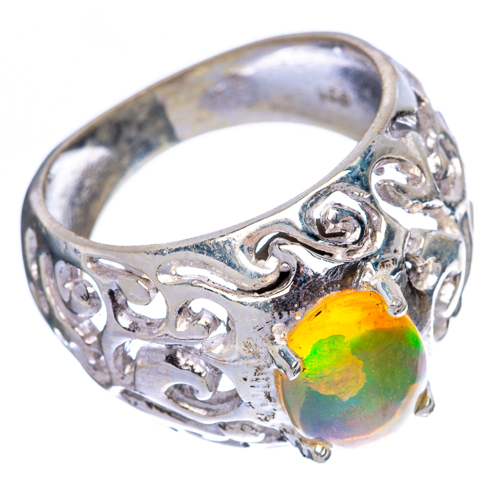 Rare Ethiopian Opal Ring Size 6.75 (925 Sterling Silver) R146008