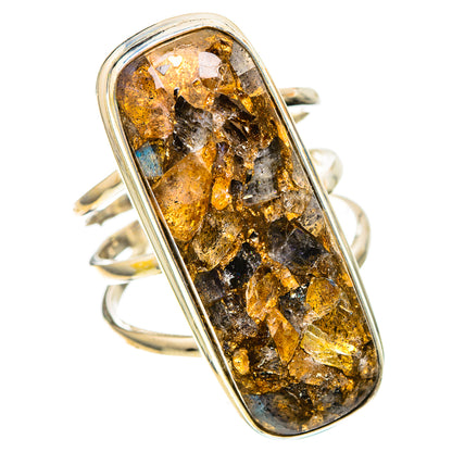 Large Brecciated Labradorite Ring Size 8.5 (925 Sterling Silver) RING137940