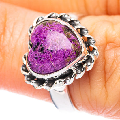 Stichtite Heart 925 Sterling Silver Ring Size 6 (925 Sterling Silver) R3922