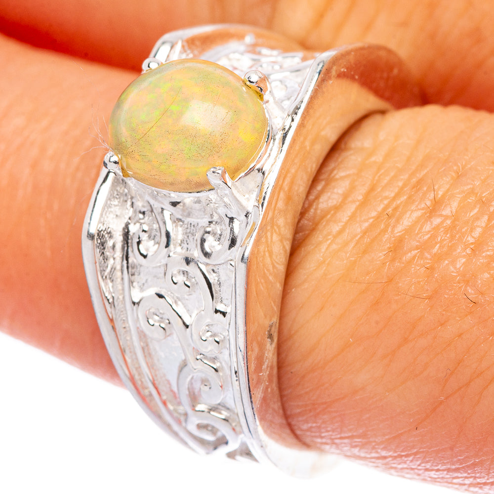 Rare Ethiopian Opal Ring Size 7.75 (925 Sterling Silver) R145966