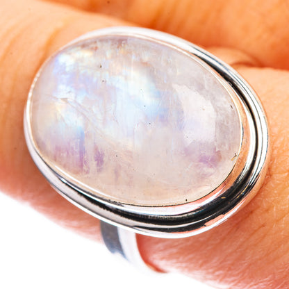 Rainbow Moonstone Ring Size 9 (925 Sterling Silver) R142942