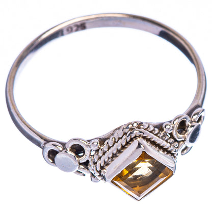 Faceted Citrine Dainty Ring Size 8 (925 Sterling Silver) R147278