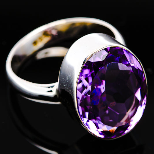 Premium Brazilian Amethyst Ring Size 5 Adjustable (.925 Sterling Silver)
