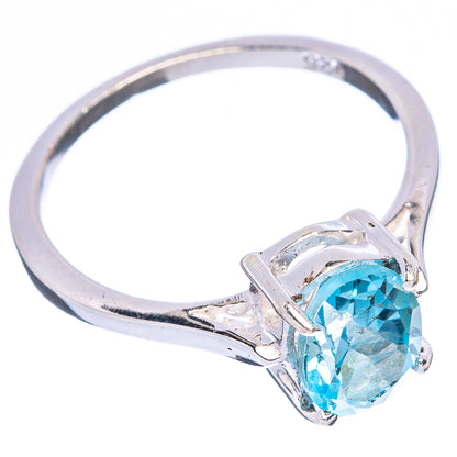 Blue Topaz Dainty Ring Size 6.5 (925 Sterling Silver) R5892