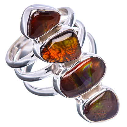 Premium Mexican Fire Agate Ring Size 5.75 (.925 Sterling Silver)