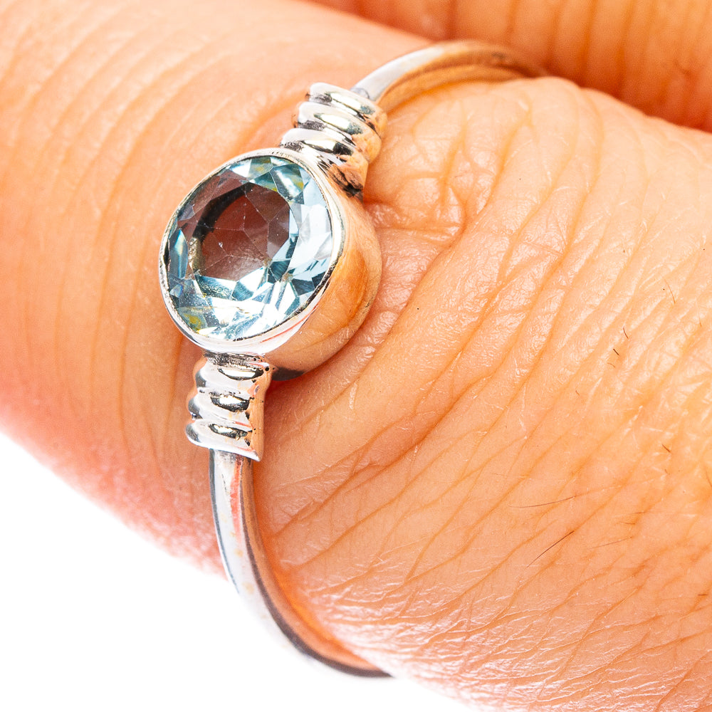 Blue Topaz Dainty Ring Size 8 (925 Sterling Silver) R146806