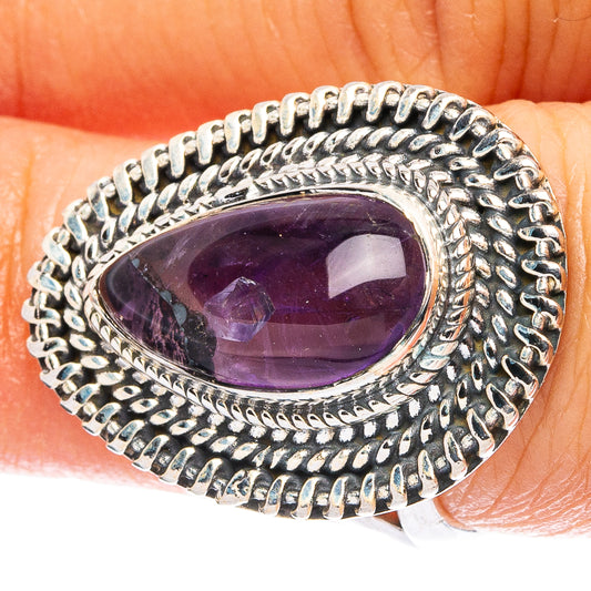 Amethyst 925 Sterling Silver Ring Size 6.75 (925 Sterling Silver) R6058
