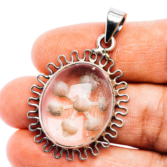 Quartz Pendant 1 3/4" (.925 Sterling Silver)