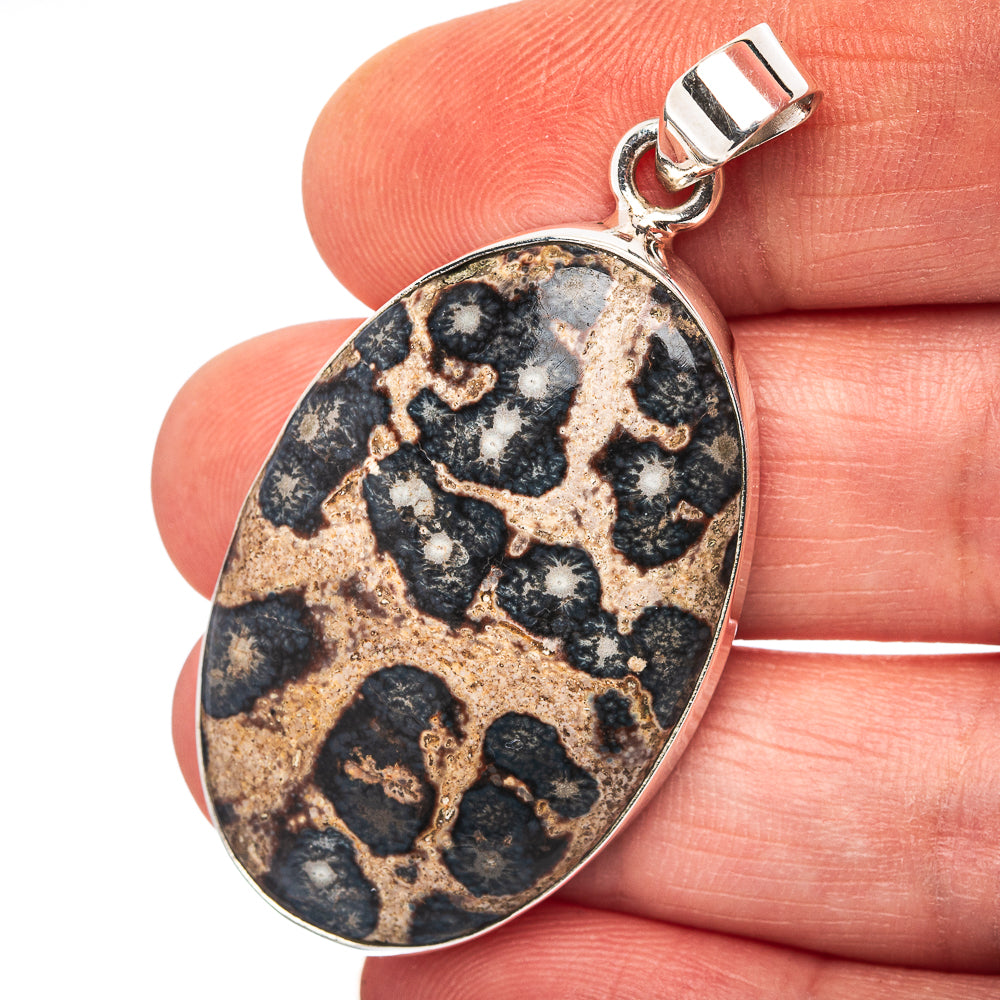 Asteroid Jasper Pendant 1 7/8" (.925 Sterling Silver)