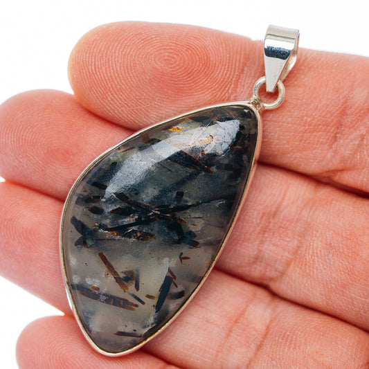 Premium Astrophyllite Pendant 2 1/8" (.925 Sterling Silver)