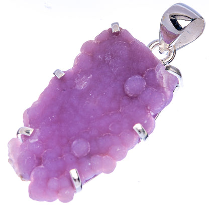 Rare Grape Chalcedony Pendant 1 3/4" (925 Sterling Silver) P41522