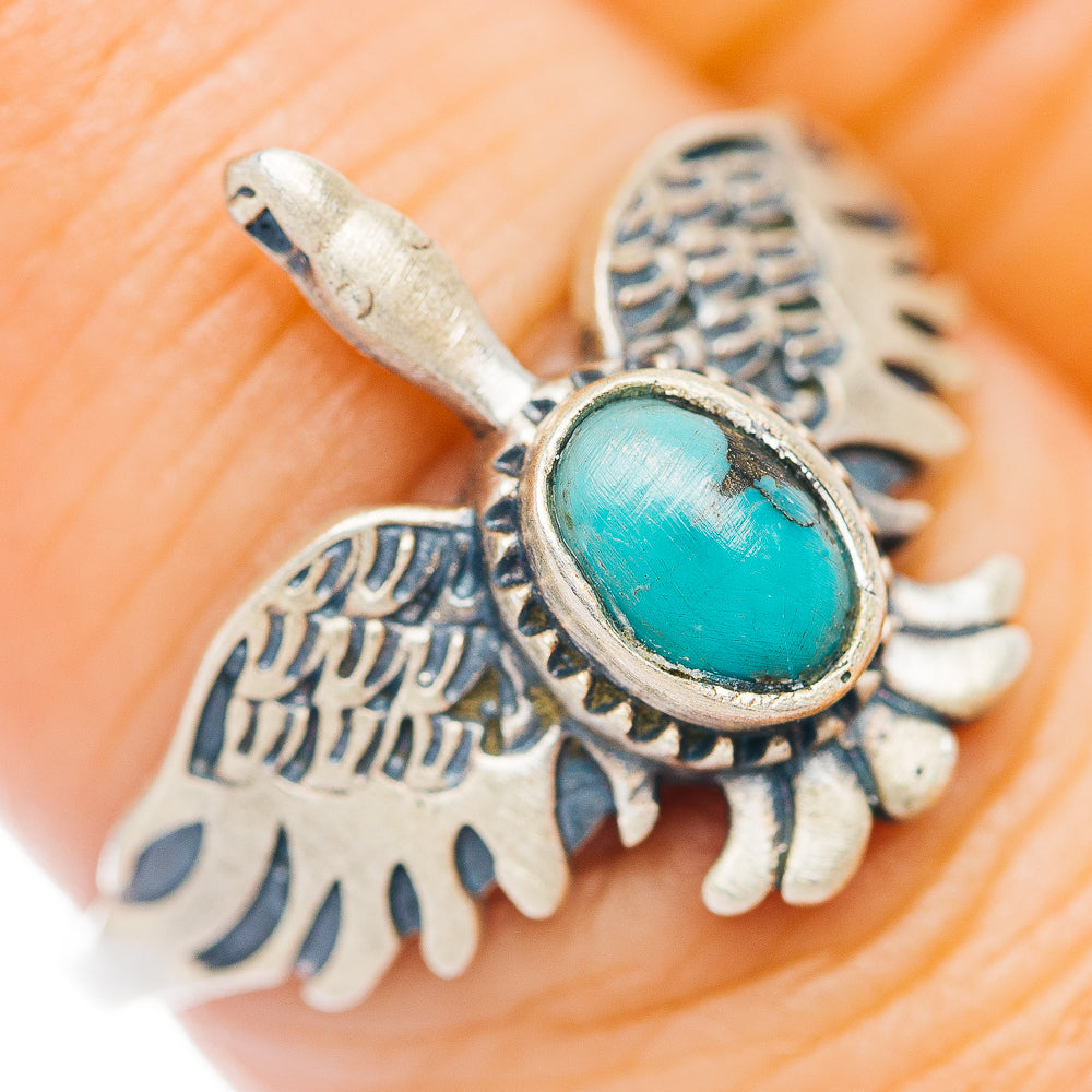 Mojave Turquoise Bird Ring Size 8 (.925 Sterling Silver)