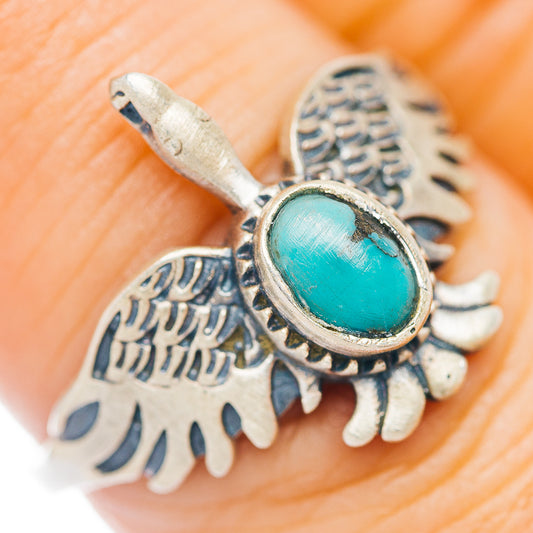 Mojave Turquoise Bird Ring Size 8 (.925 Sterling Silver)