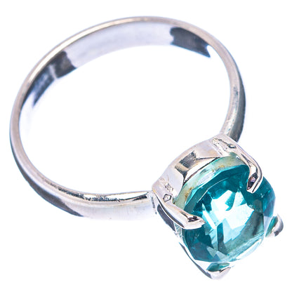 Faceted Green Fluorite Ring Size 5.75 (.925 Sterling Silver)