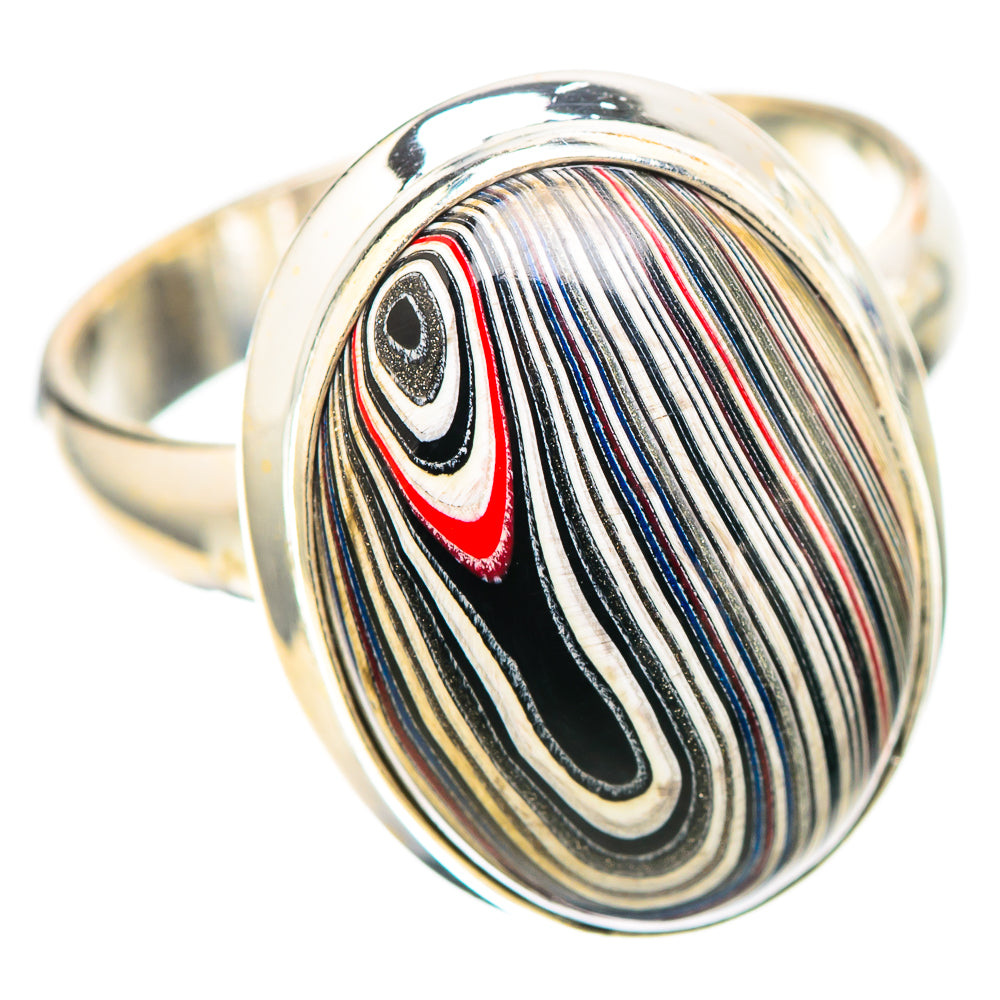 Fordite 925 Sterling Silver Ring Size 7.5 (925 Sterling Silver) RING139446