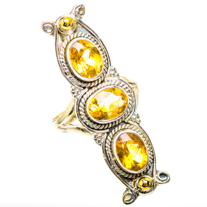 Large Faceted Citrine Ring Size 7 (925 Sterling Silver) RING139807