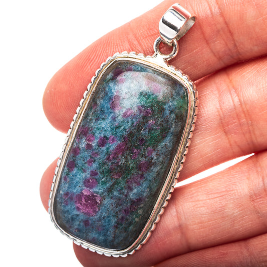 Premium Ruby Kyanite Pendant 2 1/8" (.925 Sterling Silver)