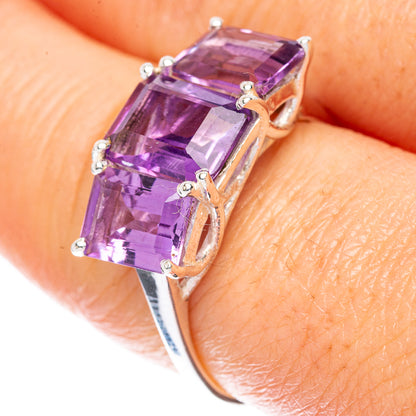 Value Faceted Amethyst Ring Size 8.75 (925 Sterling Silver) R3123