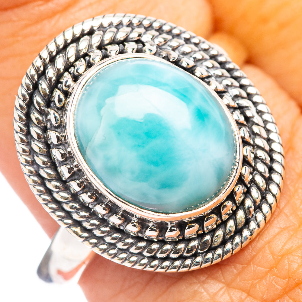 Larimar Ring Size 11 (.925 Sterling Silver)