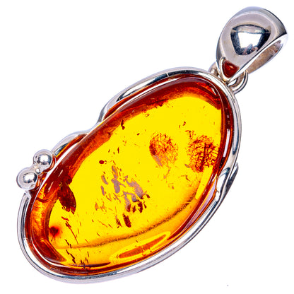Ana Silver Co Baltic Amber Pendant 1 1/2" (925 Sterlnig Silver)