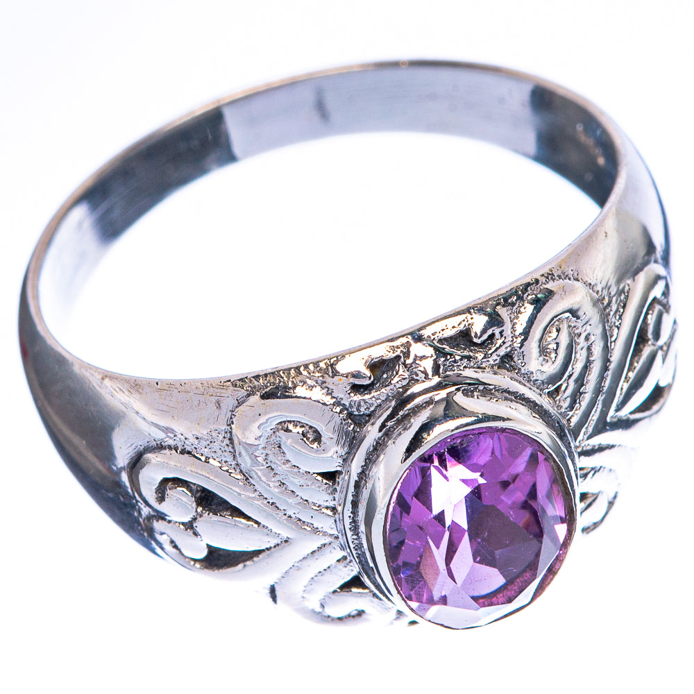 Faceted Amethyst Ring Size 9 (925 Sterling Silver) R1432