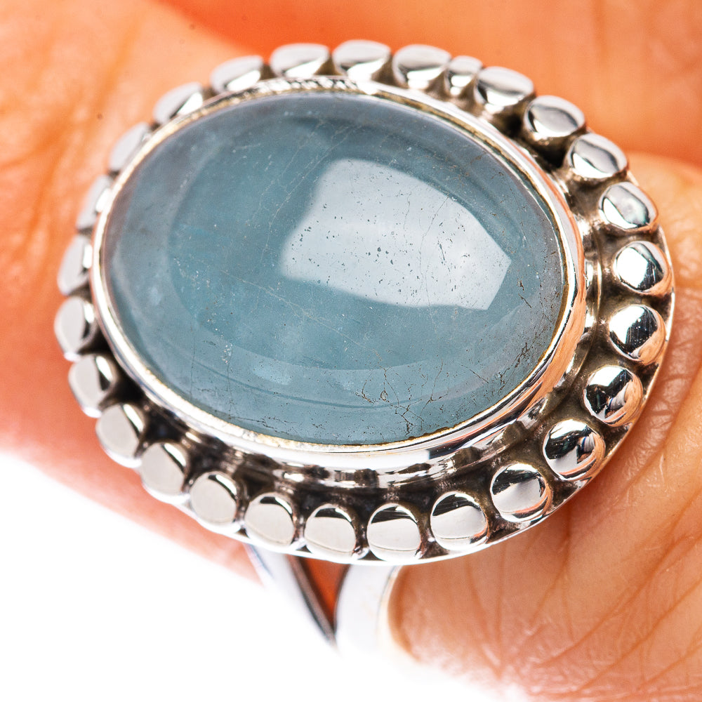 Aquamarine Ring Size 6.25 (925 Sterling Silver) R2180
