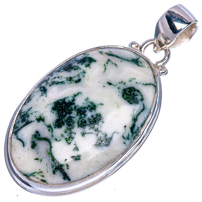 Tree Agate Pendant 1 5/8" (925 Sterling Silver) P40761