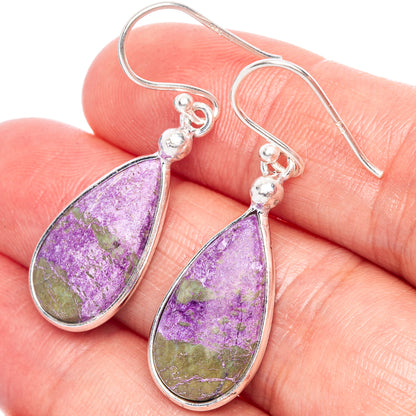 Stichtite Earrings 1 1/2" (925 Sterling Silver) E1147