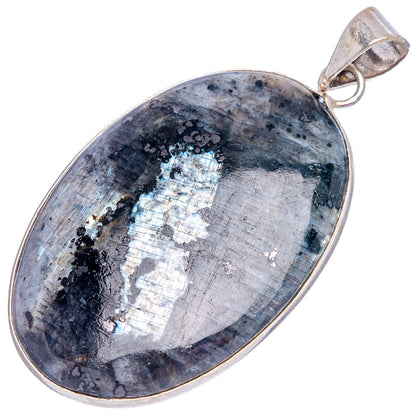 Larvikite Pendant 2 1/8" (Silver Plated)