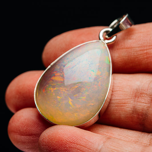 41.9ct Ethiopian Water Opal Pendant 1 3/4" (.925 Sterling Silver)