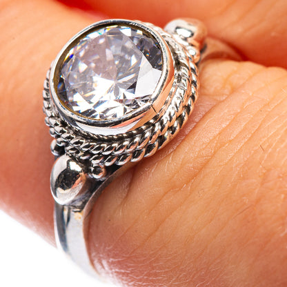 White Topaz Dainty Ring Size 7 (925 Sterling Silver) R142602