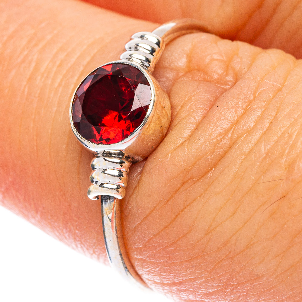 Garnet Dainty Ring Size 7 (925 Sterling Silver) R146824