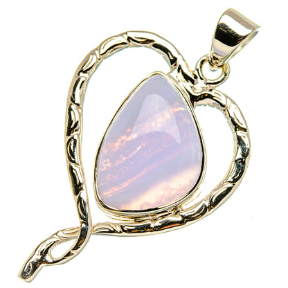 Sterling silver teardrop lace agate pendant, faceted opalescent stone with bail