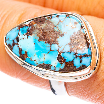 Rare Golden Hills Turquoise Ring Size 8.25 (925 Sterling Silver) R4142