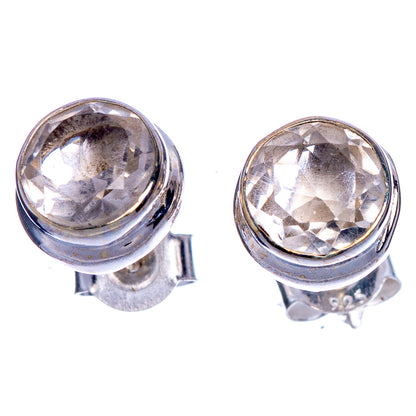 White Quartz Earrings 3/8" (925 Sterling Silver) E433560