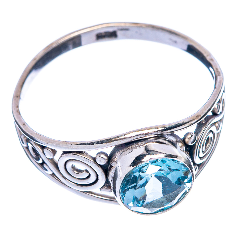 Blue Topaz Dainty Ring Size 7.75 (925 Sterling Silver) R145524