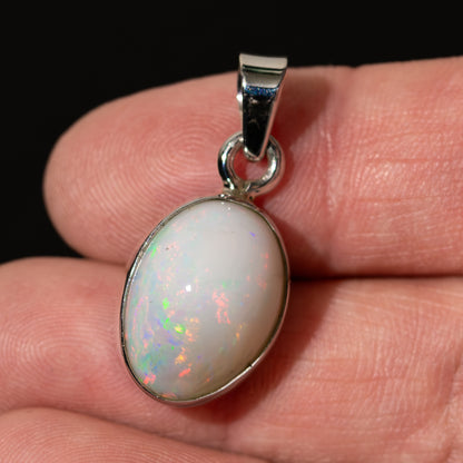 Premium Ethiopian Opal Pendant 1 1/8" (.925 Sterling Silver)