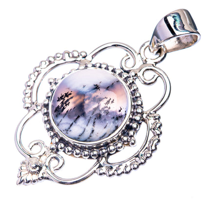 Premium Signature Dendritic Opal Pendant 1 3/8" (925 Sterling Silver) P38779