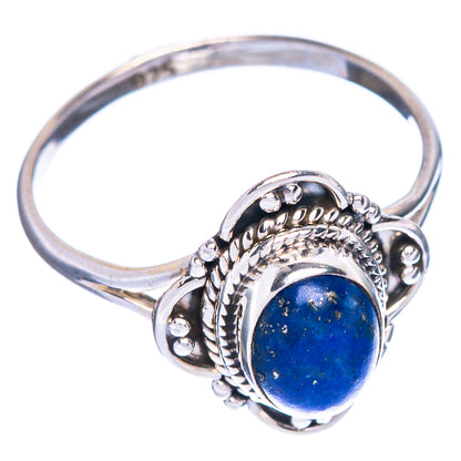 Lapis Lazuli Dainty Ring Size 7 (925 Sterling Silver) R1070