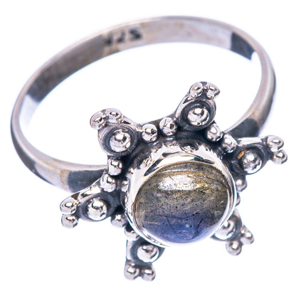 Labradorite Flower 925 Sterling Silver Ring Size 7 (925 Sterling Silver) R5489