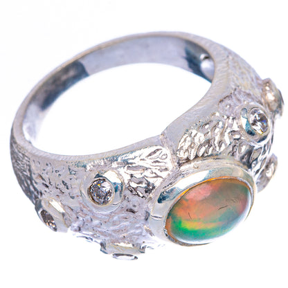 Rare Ethiopian Opal Ring Size 7.75 (925 Sterling Silver) R146010